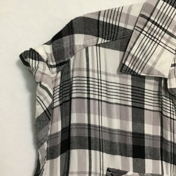 Soft Joie Johnesa Plaid Short Sleeve Top Size L - Picture 9 of 12
